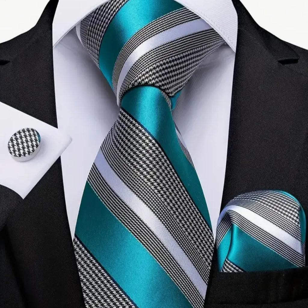 Turquoise Three Piece Tie Set