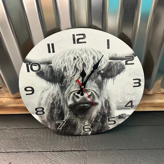 Highland Cow Wall Clock