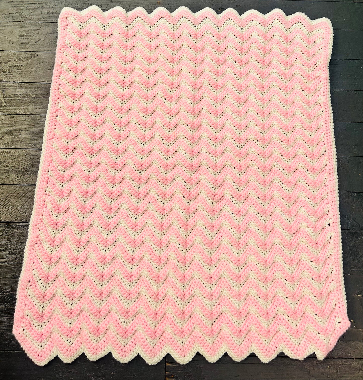 Pink Crochet Baby Blanket