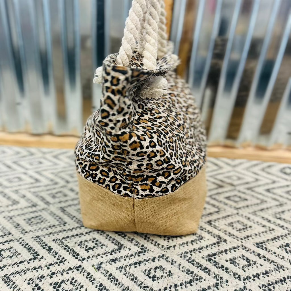 Leopard Print Beach Bag