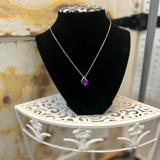 Purple Pendant Necklace