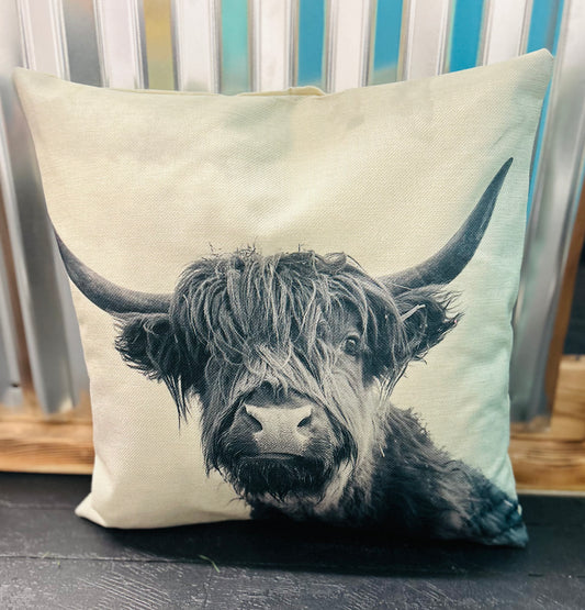 Bossy The Cow Throw pillow