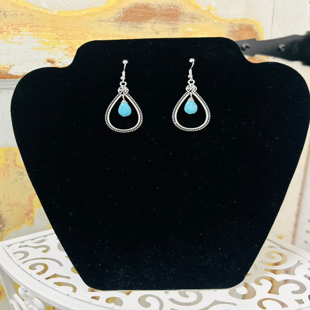 Mallory Open Teardrop Earrings