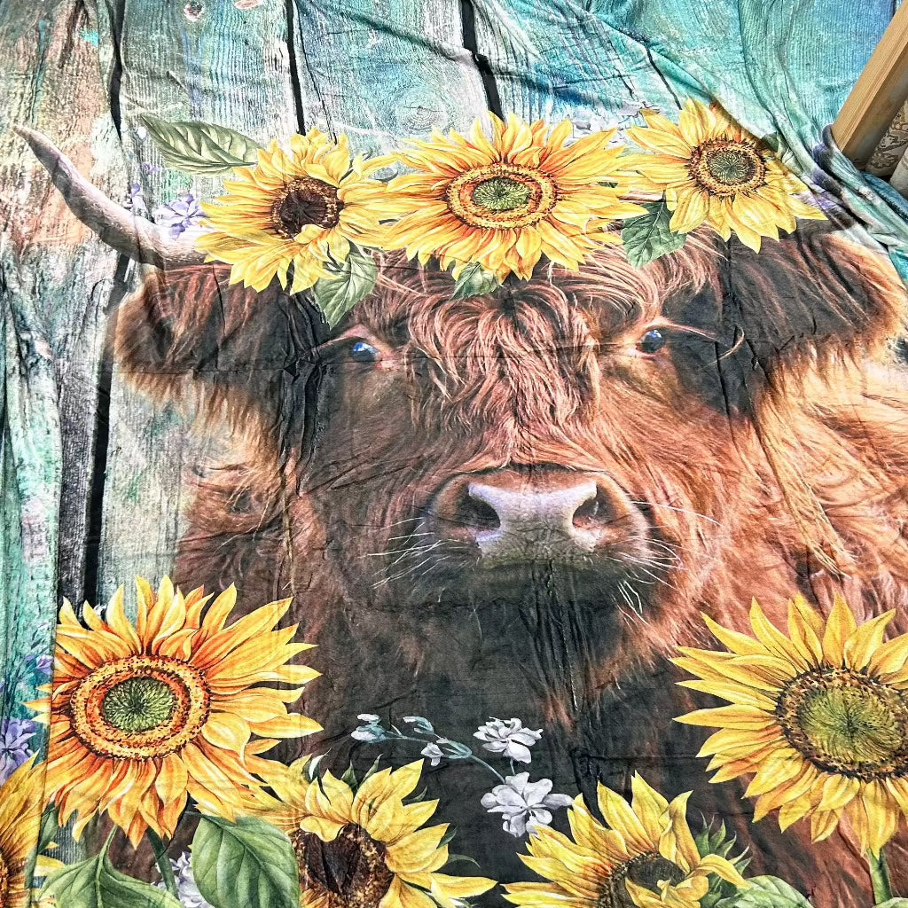 Sunflower Cow Blanket