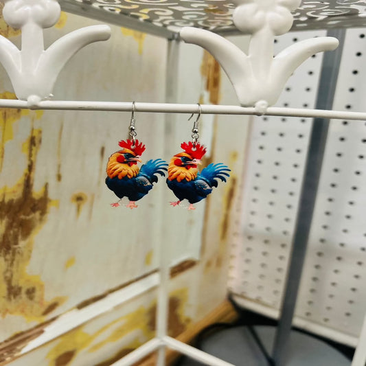 Rooster Earrings