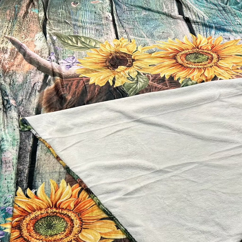 Sunflower Cow Blanket