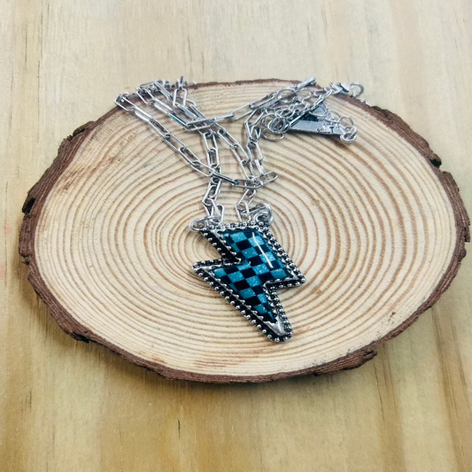 Glitter Bolt Necklace