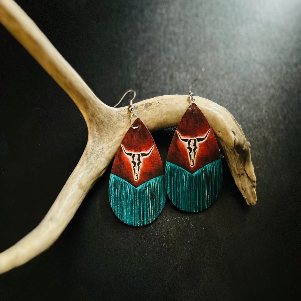 Bull Skull Earrings