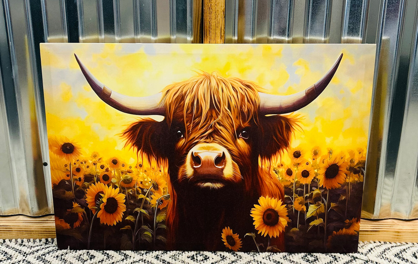 Sunflower Highland Cow Picture