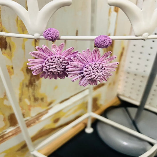 Lavender Flower Earrings