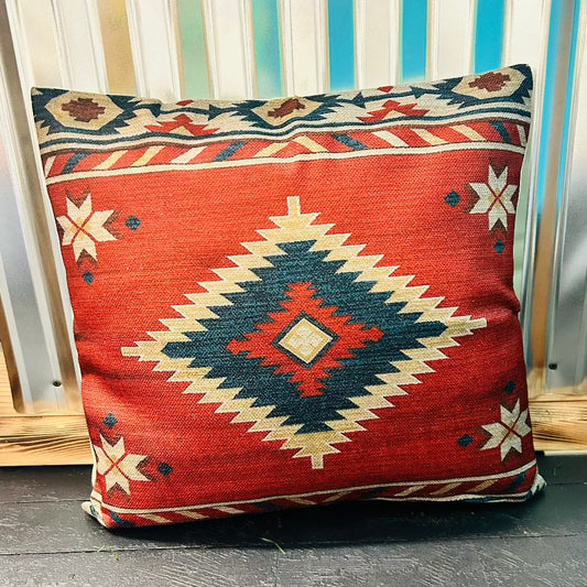 Aztec Print Throw Pillow