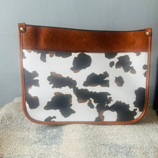 Amanda Cow Print Purse