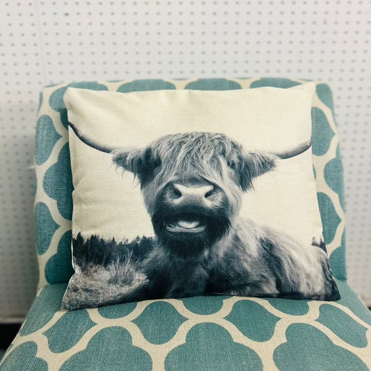 Duke Cow Decorative Pillow