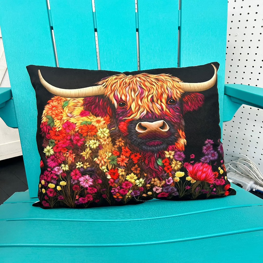 Justin Floral Cow Pillow