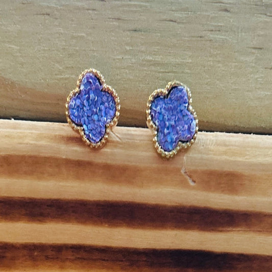 Lilac Druzy Earrings